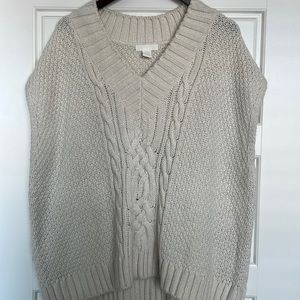 Cable knit sweater vest